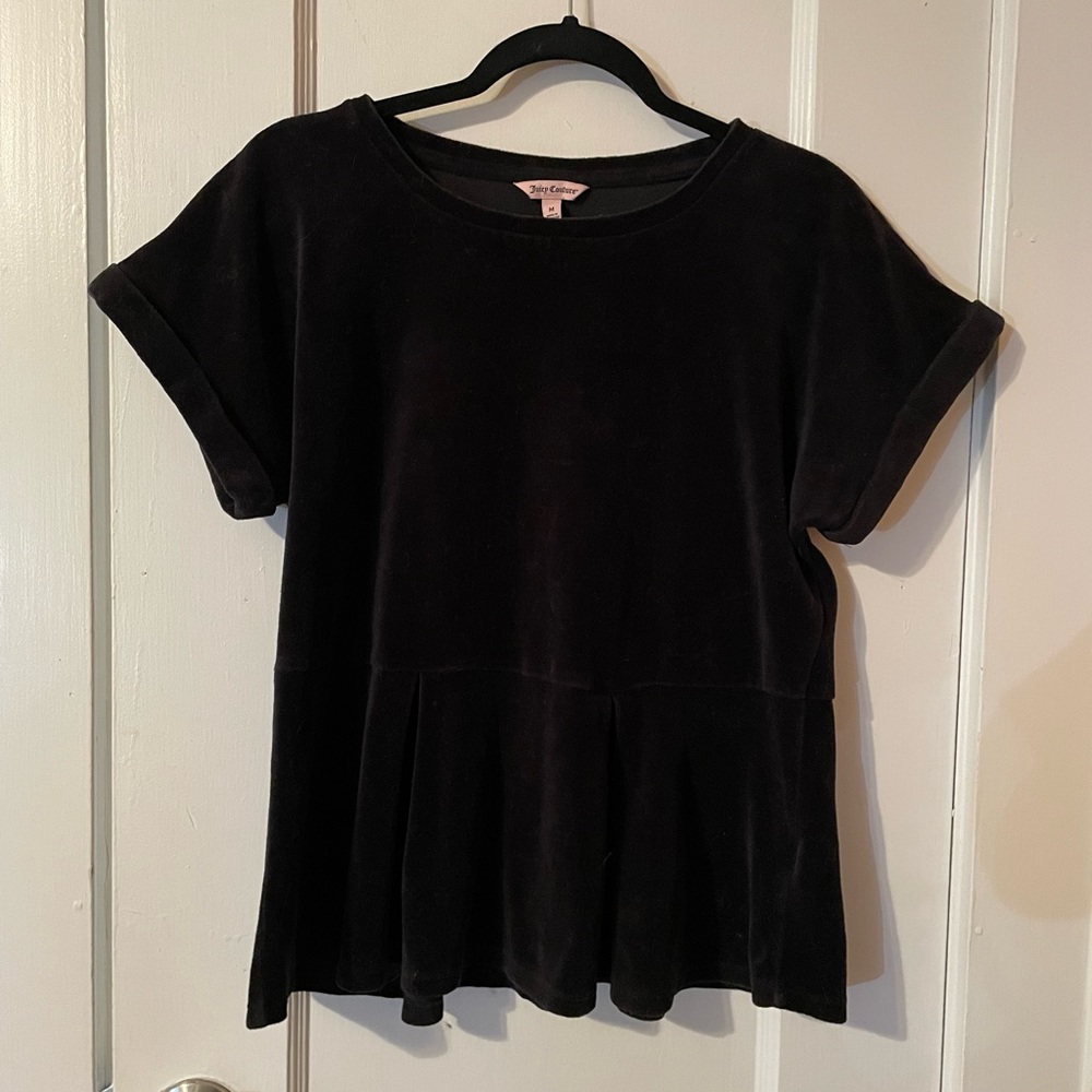 Juicy Couture Black Peplum Blouse